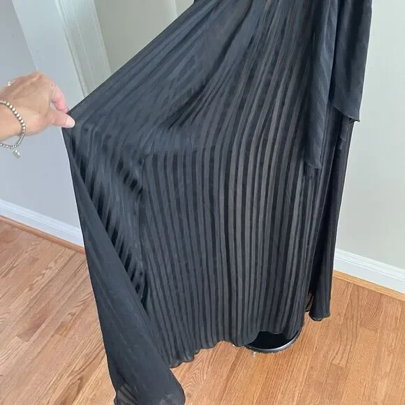 BCBGMaxazria Y2K Silk Maxi Dress size 6P Babydoll Evening Gown Fairy Whimsigoth - Picture 10 of 12